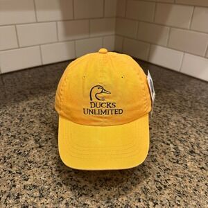 Ducks Unlimited Baseball Cap Hat Youth Adjustable Yellow Duck Logo‎ Outdoor